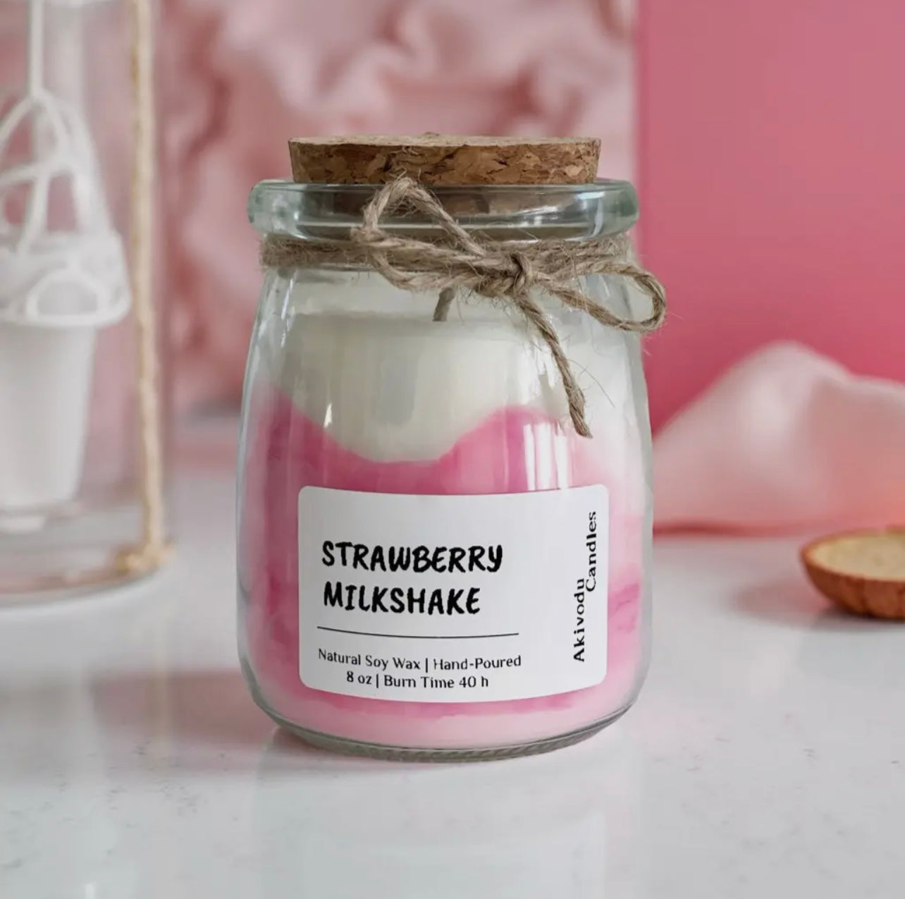 Strawberry Milkshake candle