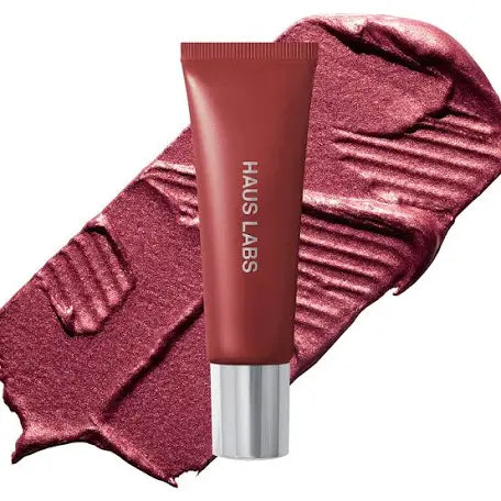 Haus labs crème pigment paint colors beige matte, and atomic shake