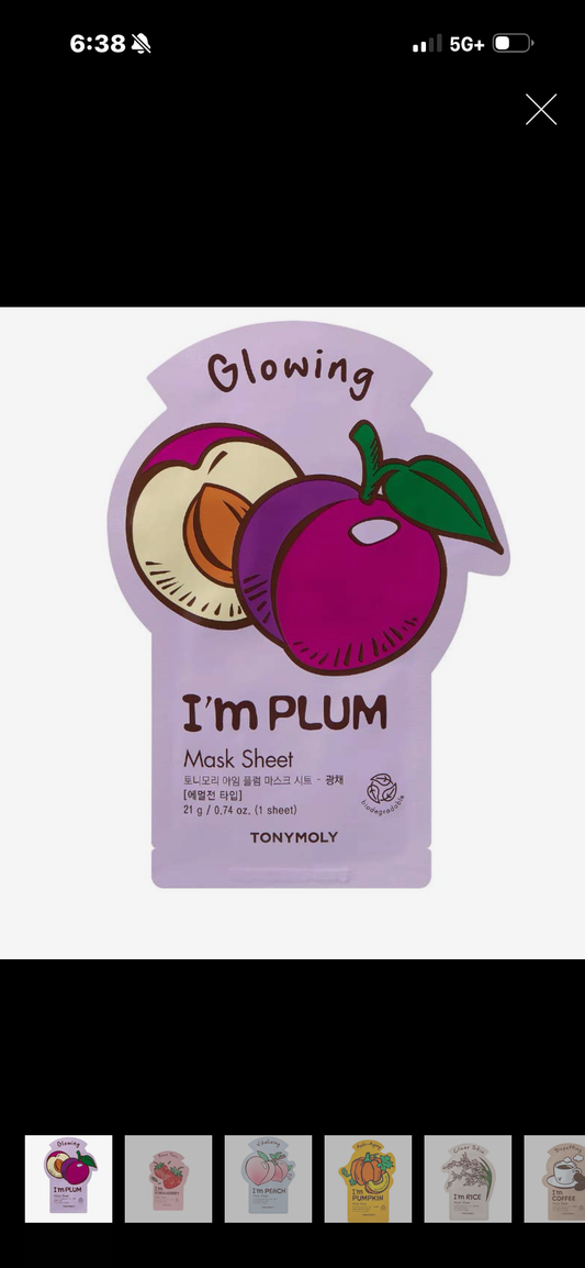 TonyMoly, I’m sheet mask plum