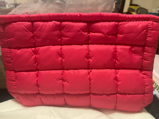 Makeup puffer bag