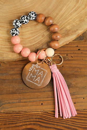 Mama wood keychain