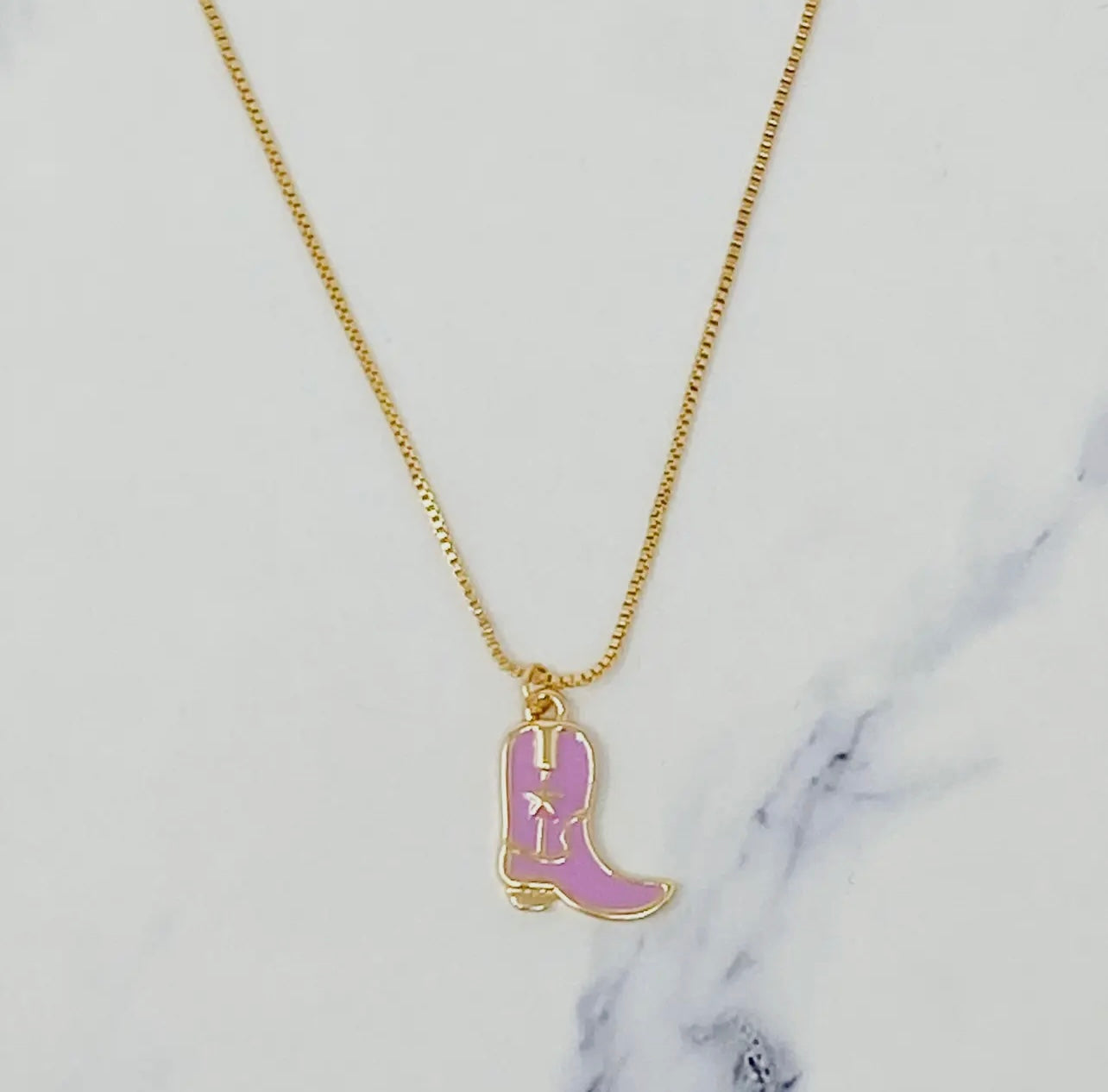 Western boot necklace