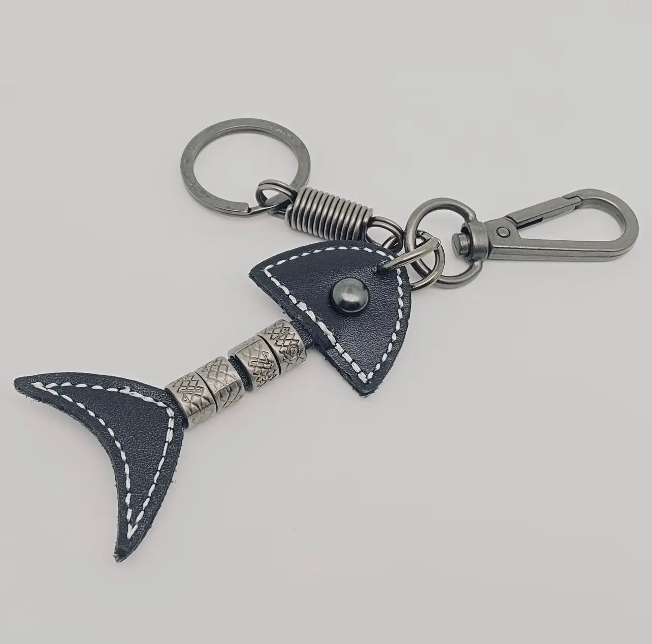Fish bone keychain