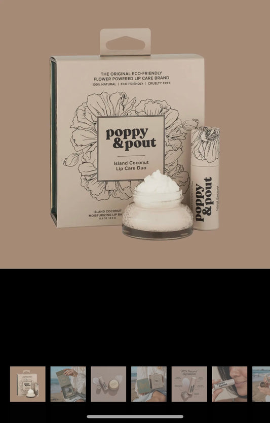 Poppy & Pout lip care duo
