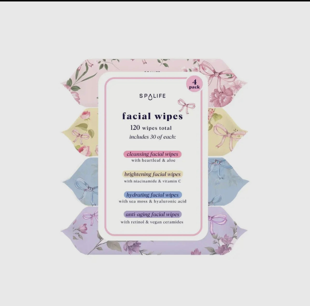 Skin care make up remover facial wipes by Spa life