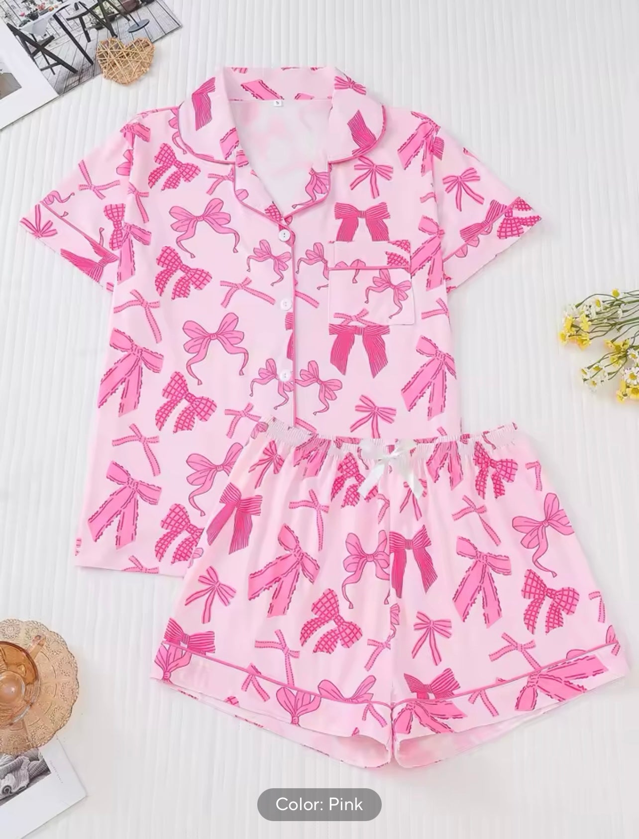 Bow Print Pajama set