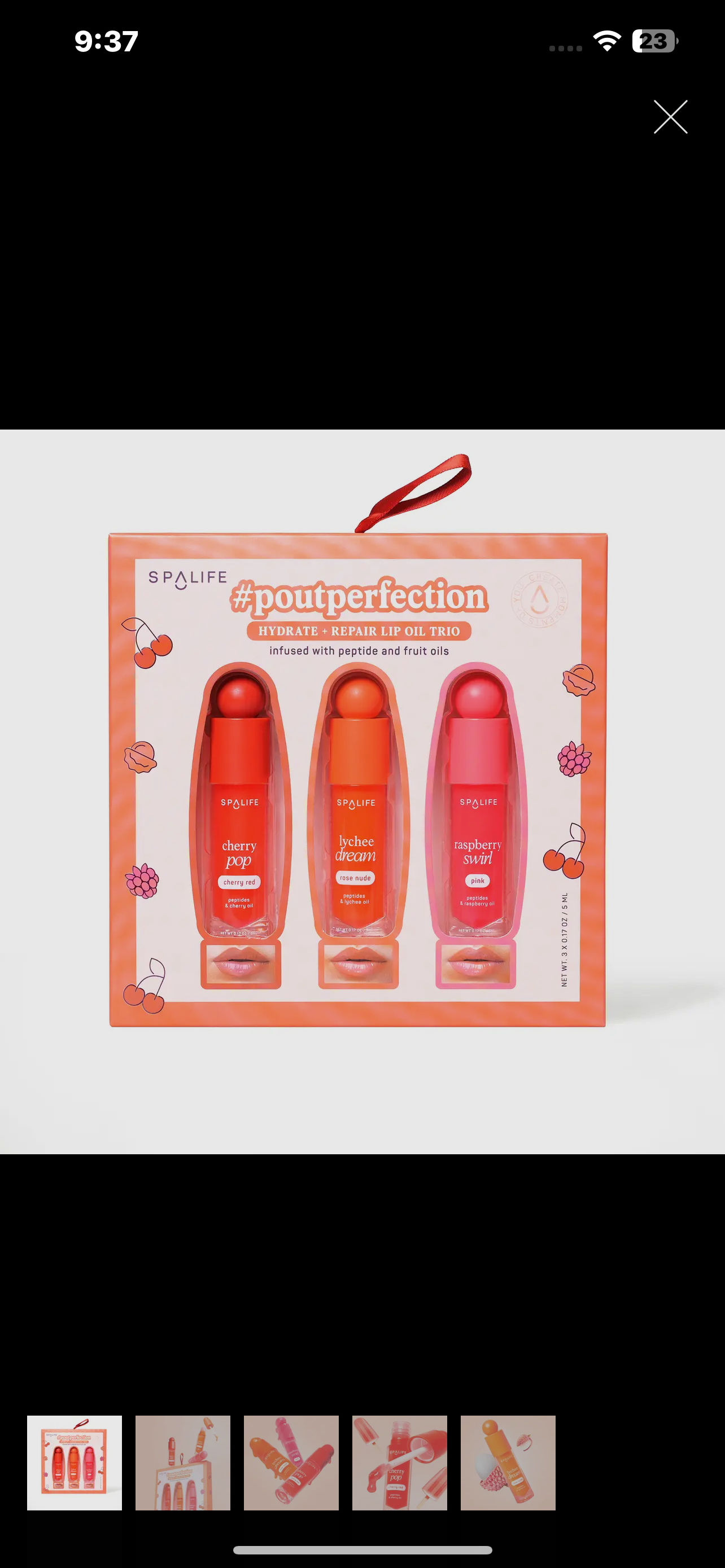 Pout Perfection lip oil trio