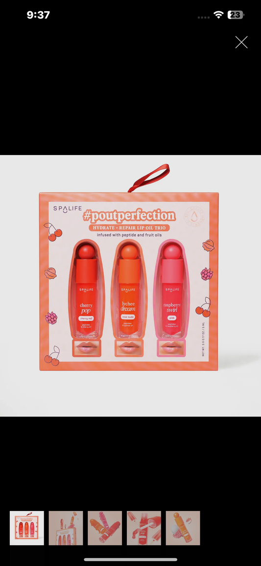 Pout Perfection lip oil trio